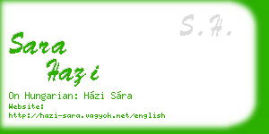 sara hazi business card