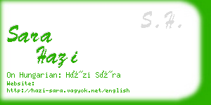 sara hazi business card